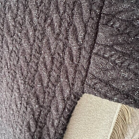 Moussy Mock Neck Knee Lenght Cableloose Knit Sweater Dress Black Fits Large Edgy - Picture 8 of 16